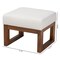 Baxton Studio Yashiya MidCentury OffWhite Boucle Upholstered and Walnut Brown Finished Wood Ottoman Footstool 225-12926-ZORO - alternate 8
